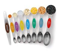 Cuillères Doseuses en Acier inoxydable Lot de 8 Cuillères Mesures pour Mesurer Sec et Ingrédients Liquides