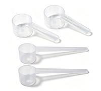Cuillères Doseuses Transparentes,4 PCS Cuillère Doseuse Gramme | Petite Cuillère Plastique PP Poudre Doseur de Protéines pour Chef Maison,pour Protéine,Café,Pâtisserie & Lessive