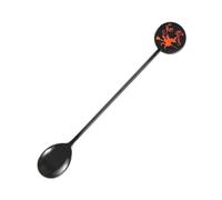 Cuillères Halloween c. à café de service avec long manche en métal mesurant | Cuillères à thé glacé en acier inoxydable Pour Bars Maison Fêtes et Décoration Tables d'Automne Cuisine Lait Des Sorcière