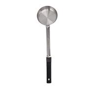 Cuillères, Petites Louches pour Servir la Sauce, Portionneur de Sauce, Cuillère à Fond Plat en Acier Inoxydable, Cuillère à Sauce Pizza, Cuillère à Mesurer(Noir 6oz (Scoop sans trous))