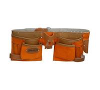 Cuir et daim Outil double rouleau 10 titulaire Pochette de ceinture réglable