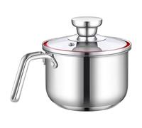 Cuiseur à lait à induction GOEDCH en acier inoxydable : Mini-marmite de 1,2 L en acier inoxydable, cuiseur à lait pour préparation des repas de bébé pour induction et gaz (14 נ10 נ10 cm)