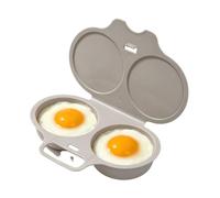 Cuiseur À Oeufs Double Tasse Micro-Ondes, 2 Cavités Antiadhésives Cuisson,Microwave Egg Cooker for Kitchen Cooking Tool pocheuse à œufs pour micro-ondes, coquetiers pochés à double vidange