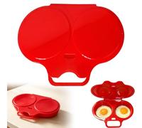 Cuiseur À Oeufs Double Tasse Micro-Ondes, 2 Cavités Antiadhésives Cuisson | Microwave Egg Cooker for Kitchen Cooking Tool pocheuse à œufs pour micro-ondes, coquetiers pochés à double vidange