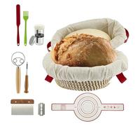 Cuiseur à pain - 2 paniers de fermentation professionnels ronds et ovales (25 et 26 cm) - Accessoires pour pâtisseries professionnelles et domestiques