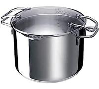 BEKA Cuiseur à pâtes Emporo 24 cm – Inox 7,6 L tous feux dont induction, panier et couvercle verre