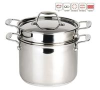BEKA Cuiseur à pâtes Chef 24 cm 7,6 L inox 18/10 avec panier et couvercle compatible induction