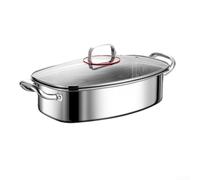 Cuiseur à Poisson Acier 304 38cm avec Rack Cuiseur à Poisson | Acier 304 pour robuste, résistant , usage fréquent, construction solide, durable