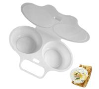 Cuiseur à œufs au Micro-Ondes, pocher à œufs Filtre à Eau et Bol Double | Machine à œufs durs Gagnez du temps, pour sandwich, pita, gâteau de maïs, œufs au plat, cuisson au micro-ondes, bra
