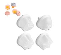 Cuiseur à œufs, lot de 4 moules à œufs pochés, moules à œuf, mould mignons à motifs, moule pour cuire des œuf durs, à riz à sushi, moule à œuf réutilisables, moule antiadhésifs pour
