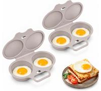 Cuiseur À Œufs Micro-Ondes 2 œufs Oeuf Chaudière Pocheuse Cuiseur Rapide (2pcs Gris clair)