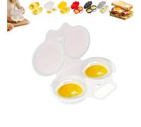 Cuiseur À Œufs Micro-Ondes Oeuf Chaudière Pocheuse Cuiseur Rapide，Blanc | Cuiseurs à œufs Pour Micro-ondes, Cuit Oeuf Micro Onde, Pour œufs Mollets et Durs, Plastique PP, Compact, Entretien Facile