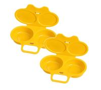 Cuiseur À Œufs Micro-Ondes Oeuf Chaudière Pocheuse Cuiseur Rapide | Plastique PP, cuiseurs à œufs pour micro-ondes, pour œufs mollets et durs, compact, entretien facile
