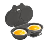 Cuiseur À Œufs, Pochoir À Œufs Antiadhésif À 2 Compartiments | Avec Couvercle Et Poignée, Ustensile Rapide Et Pratique, Pour Sandwiches Du Petit Déjeuner, Cheeseburgers, Bureaux, Hôtels Et