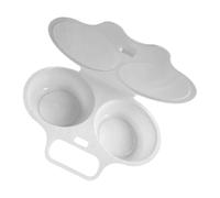 Cuiseur à œufs pour filtre à eau micro-ondes + bol design double couche PP | Chaudière à œufs pour micro-ondes - Matériau polymère PP dur - Gain de temps - Pour pain pita, gâteau de maïs, plat bouilli