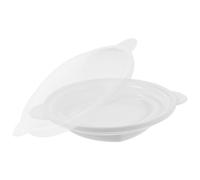 Cuiseur à Œufs pour Micro-ondes Cœur en Polypropylène Couvercle | Moule Réutilisable Blanc, Forme Créative pour Œufs Pochés, Usage Simple au Quotidien, Format Pratique