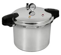 Cuiseur à vapeur de 23 litres - Aluminium - Grande capacité - Cuisson rapide - Indicateur de pression - Compatible avec les plaques de cuisson - Idéal pour le camping