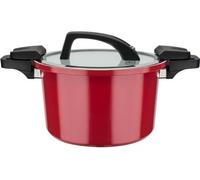 Cuiseur Basse Pression GSW, 24 cm, 6 L, Aluminium Forgé, Induction, Rouge