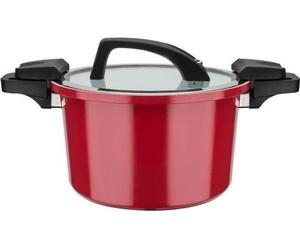 Cuiseur Basse Pression GSW, 24 cm, 6 L, Aluminium Forgé, Induction, Rouge