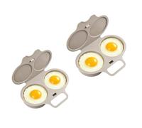 Cuiseur Oeuf Micro Ondes, 2PC Cuit Oeuf Micro Onde, Pocheuse à Oeufs Micro-Onde, Cuiseur A œUfs, Moule à Vapeur, Microwave Egg Poacher With Lid, Antiadhésive Sans Huile, Facile à Nettoyer