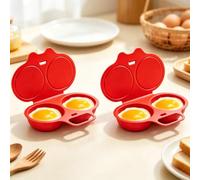 Cuiseur Oeuf Micro Ondes,Cuit Oeuf Micro Onde,2PCS | Cuiseur Oeuf Micro Ondes,Cuiseur Oeuf,Moyens,Durs Ou Pochés,Cuisson Précise,Antiadhésive Sans Huile,Facile À Nettoyer
