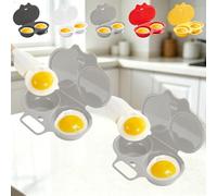 Cuiseur Oeufs Micro Ondes, Pocheuse à Oeufs Micro Onde，2 * Gris clair | Cuit Oeuf Micro Onde, Oeuf Au Plat Micro Onde, Machine à Oeufs Pochés Antiadhésifs, Capacité 2 Oeufs, Oeuf Rond au Micro
