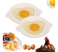 Cuiseur Œuf Micro-Ondes, Pocheuse à Œufs Micro-Onde Microwave | Cuiseur Oeuf Micro Ondes 2 Cavity Microwave Egg Poacher,Cuiseur Oeuf Micro Ondes,Facile à Nettoyer,Antiadhésive Sans Huile
