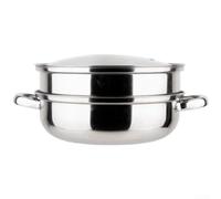 Cuiseur Vapeur 304 Double Étage pour Induction pour gaz Électrique - Marmite Couscoussier Légumes Raviolis Soupe Cuisson Saine 30cm