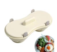Cuiseur vapeur à double coquille, bac à protéines express, plat utilitaire | Matériau de qualité alimentaire, bac à passoire résistant à la chaleur, système de fente de drainage facile