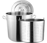 Cuiseur vapeur en acier inoxydable, 27Qt, 45Qt, 63Qt, de crabe et crevettes, Marmite d'extérieur friteu(45x45cm)