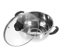 Cuiseur Vapeur en Acier Inoxydable Épais, Marmite à Soupe | Résistance à Haute Température, Compatible Gaz et Induction, Finition Anticorrosion, Usage Domestique Style Aléatoire