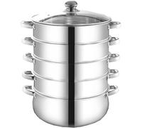 Cuiseur vapeur en acier inoxydable, Fond de casserole composite en acier inoxydable 430 à 3 couches, fruit(38cm)
