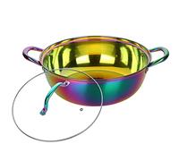 Cuiseur vapeur en acier inoxydable, Marmite divisée en acier inoxydable, cuisinière, marmite chaude, marmi(A,Clear soup pot)