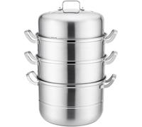 cuiseur vapeur, Fond de casserole composite épais en acier inoxydable 304 à 3 couches for fruits mer cuits la vapeur et soupe au poulet(30CM)