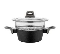Cuiseur vapeur japonais en aluminium, diamètre 20 cm, capacité 1,9 litre, avec panier en verre