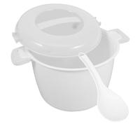 Cuiseur Vapeur Micro-ondable Multifonction pour Riz, Chauffage Uniforme | PP Blanc, Conservation de Chaleur, Cuisson Sûre, avec Spatule à Riz, Usage Domestique Quotidien