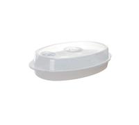 Cuiseur Vapeur Micro-ondes Blanc en Polypropylène avec Couvercle, 1 Set | Plaque de Cuisson Vapeur avec Couvercle, Trous D’aération, Usage la Cuisine et Maison, Micro-ondes Style Aléatoire