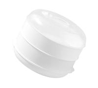 Cuiseur vapeur pour micro-ondes à 3 niveaux, cuiseur vapeur pour four à | micro-ondes Blanc