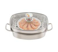 Cuiseur vapeur pour poisson, 6 l, avec minuterie, pince et gants de