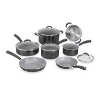 Cuisinart® Ceramica XT Batterie de cuisine antiadhésive | 11 pièces | Céramique antiadhésive titane | Pour tous les feux, y compris l'induction | Sans PFAS | Couvercle en verre trempé | Chauffage