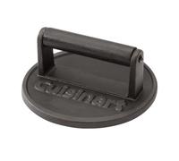 CUISINART CISB-111 Cast Iron Smashed Burger Press | 0.9 kilogrammes Presse-hamburger en fonte robuste pour croûte de style dîner de 16,5 cm. Bord plat