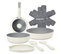Cuisinart ClickSmart Batterie de cuisine 10 pièces à poignée amovible | Revêtement céramique antiadhésif, empilable, compatible induction, four et lave-vaisselle.