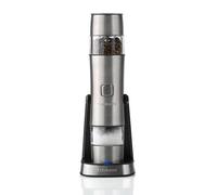 Cuisinart Ensemble moulin à poivre et sel électrique rechargeable, pas besoin de piles, charge de 20 minutes, bouchon de mesure réglable, réglage de la mouture Argenté
