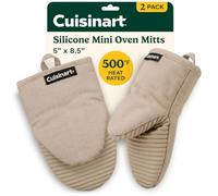 Cuisinart Lot de 2 Mini Gants de Cuisine - 12,7 x 21,6 cm résistants à la Chaleur jusqu'à 260 °C, poignée en Silicone antidérapante, Boucle de Suspension, Support Compact pour la pâtisserie, la