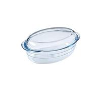 Cuisine 7541467 cocotte ovale en verre borosilicate 3l, silicone, transparent, 3 litres