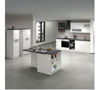 Cuisine Balme Dmora, en Bois Mélaminé Blanc Brillant