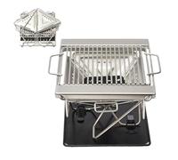 Cuisine - Barbecue Camping Pliable En Acier Inoxydable 304 | Mini Grill Portable Pour 1-2 Personnes, Hauteur Réglable, Léger Et Amovible - Idéal Pour La Randonnée, Le Pique-Nique, Les Voyages Et