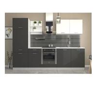 Cuisine complète PREGO- L 270 cm - Gris Graphit - Plan de travail 210 cm inclus