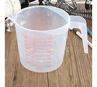 Cuisine de cuisson à mesurer cruche à mesurer en plastique transparent 1L, cruche à mesurer et le mélange avec une poignée, des cruches de tasse à mesurer transparentes pour cuisson