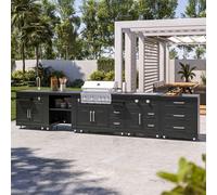 Cuisine d'extérieur 5 éléments dont 2 modules de cuisson - Oviala Memphis